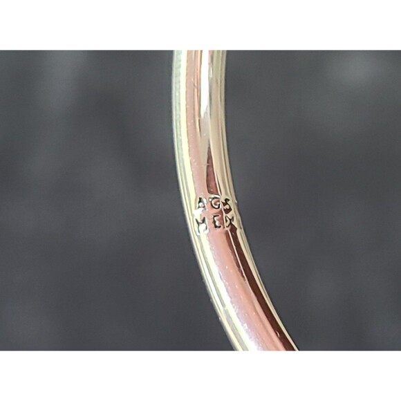 Sterling Silver 925 Double Ball Bypass Hinged Bangle Bracelet Made In Mexico AGS - Picture 6 of 10